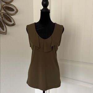 Olive Green Sleeveless Top